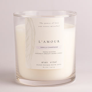 Vanilla | Champaign | L'Amour | Elan Vital Studio | Candles | Soaps | Hand Poured Candles | Candle Maker | Soap Maker 